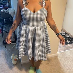 Blue & white picnic dress